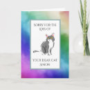 Search for cat pet sympathy cards Felines