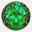 Search for flaming skull stickers Halloween