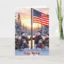 Search for red white blue christmas cards Snowman