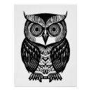Search for black white owl posters Nature