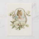 Recherche de femme robe blanche cartes postales Rose