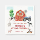 Search for red tractor napkins Barnyard