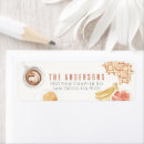 Search for banana return address labels Watercolor