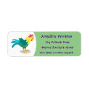 Search for rooster return address labels Funny