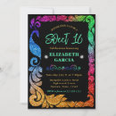 Search for peacock sweet 16 invitations Elegant