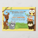 Search for woodland creatures baby shower invitations Bear