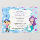 Search for mermaid and pirate birthday invitations Girl