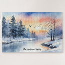 Recherche de oiseau de noël puzzles Aquarelle
