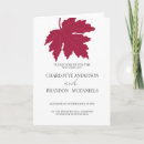 Search for maple leaf wedding invitations Modern