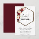 Recherche de burgundy bridal shower invitations Boho