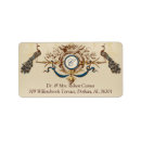 Search for peacock wedding return address labels Peacocks