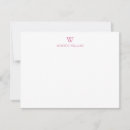 Recherche de rose note cards Monogramme