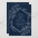 Search for geometric floral wedding invitations Blue