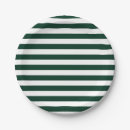 Search for green and white striped plates Minimalist