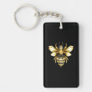 Search for bee rectangular keychains Black
