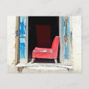 Recherche de chaise rouge cartes postales Vintage