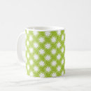 Search for white flowers mugs Green and white
