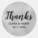 Search for elegant silver wedding stickers Thanks