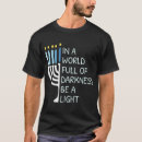 Search for light of the world tshirts Menorah
