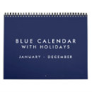 Search for blank calendars Blue