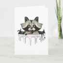 Search for trash cards Funny raccoon