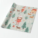 Search for winter scene wrapping paper Reindeer