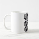 Recherche de motif géométrique noir tasses Rétro
