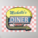 Search for vintage diner posters 1950's