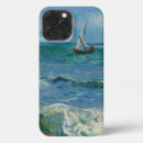Recherche de paysage de van gogh iphone coques Bleu