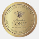Search for metallic gold labels Honey