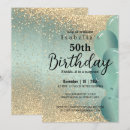 Search for mint and gold birthday invitations Party