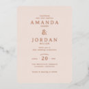 Search for peach and gold wedding invitations Minimalist