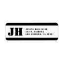 Search for black and white stripes return address labels Modern
