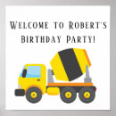 Search for concrete mixer birthday Yellow truck