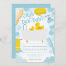 Search for ducky baby shower invitations Rub a dub dub