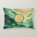Search for emerald green pillows Monogrammed