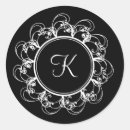 Search for fancy monogram stickers Black