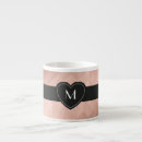 Recherche de noires coeur tasses Monogramme