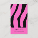 Search for pink zebra business cards Trendy