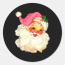 Search for vintage santa face stickers Snow