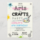 Recherche de arts et partie de métiers invitations Fête d'anniversaire d'art