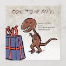 Search for cartoon square invitations Prehistoric