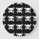 Recherche de crâne noir et blanc horloges Motif