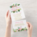Search for watercolor flamingo invitations Hawaiian