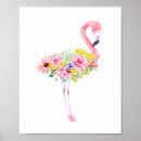 Search for pink flamingo nursery decor Watercolor