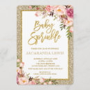 Search for glam baby shower invitations Gold glitter