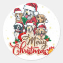 Search for funny dog stickers Xmas