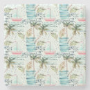 Recherche de motif palmier dessous de verres Été