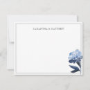 Search for floral border note cards Blue