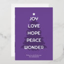 Search for peace joy and hope holiday cards Elegant